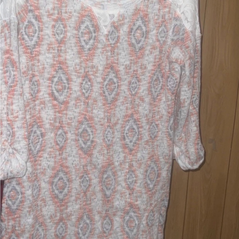 Maurices Long Sleeve Dress in Pink and Gray